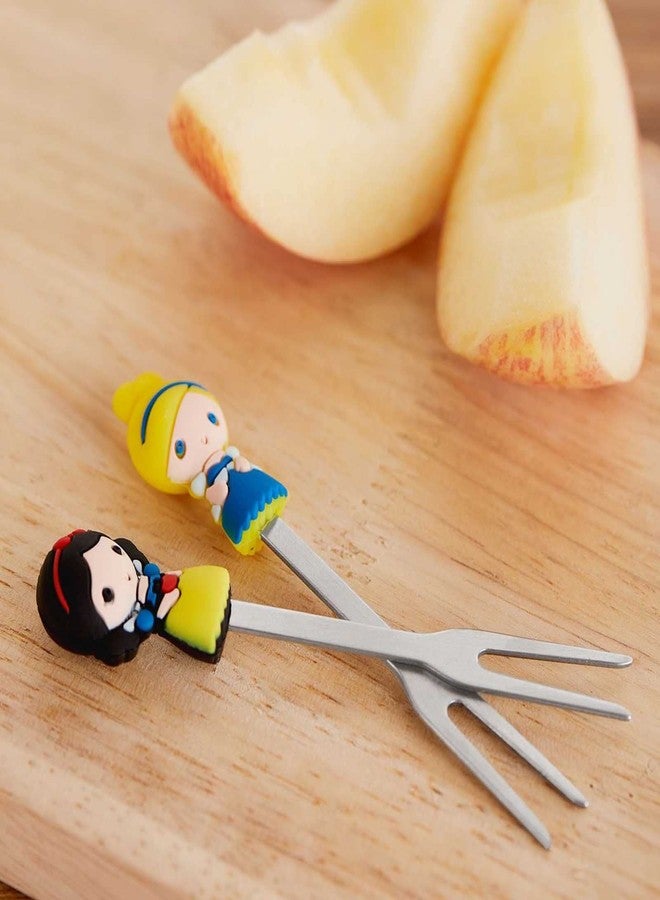 HENWAFX Fruit Fork, Cute Set of 6 Fruit Forks with Holder Stainless Steel Food Pick Forks for Home (fairy princess) - Image 5