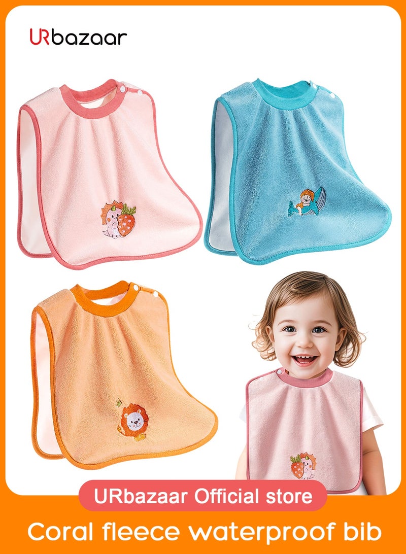 URbazaar 3Pcs Baby Bibs for Boys and Girls, Waterproof Toddler Bibs for 1-5 Years with Good Absorbent - Image 1