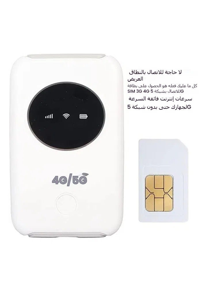 Portable Asia Travel Mobile WiFi 4G LTE Portable WiFi SIM Card Slot Unlock 5G WiFi Wireless Lightweight 3200mAh Router - Image 3