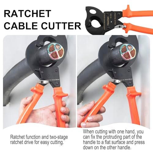 Heschen Ratchet Cable Cutter VC-60A use for 60mm/500mm² Wire Stripper plier Hand Crimping Tool - Image 4