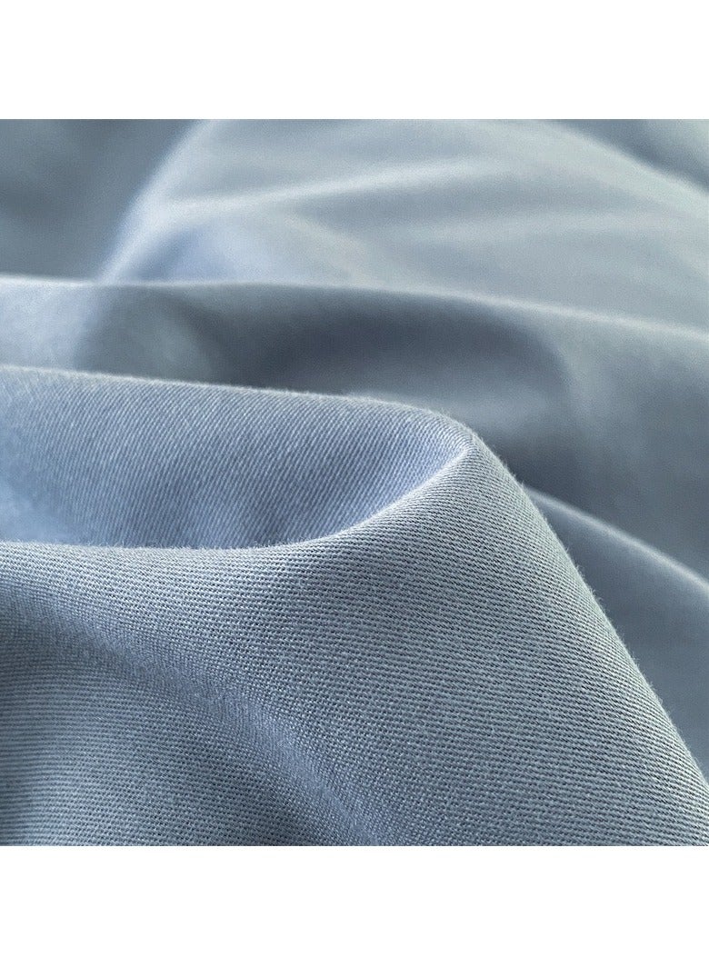 AROAQ Bed Cover Set, Soft Luxurious Pure Bedsheet Set, Long-staple Cotton Simple Solid Color Bed Sheet Quilt Cover Bedding Twill Cotton Set, ( Yunchuan green + beige, 1.5m bed sheet four-piece set) - Image 4