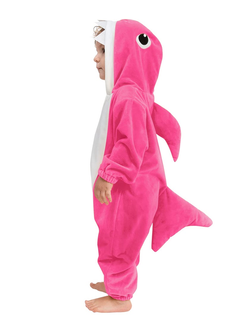 HSCTEK HSCTEK Newborn Baby Shark Costume Infant Animal Onesie Boys Girls Toddler Halloween Cosplay Pajamas Clothes Child Kids Pink 36 Months 
