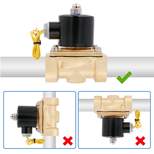 Baomain 1" AC 220V Brass Electric Solenoid Valve Water Air N/C Valve 2W-250-25 - Image 4
