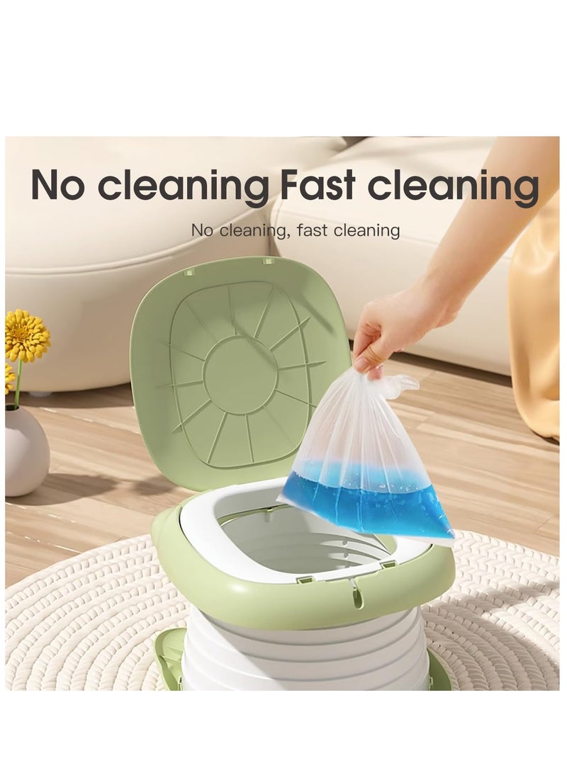 ZERIFAM Travel Potty Seat for Toddler, Foldable Car Potty for Toddler, Portable Toilet Seat for Kids, Portable Potty Seat for Toddler Travel, Camping and Outdoor Use, Outdoor Baby Emergency Toilet, Green - Image 4