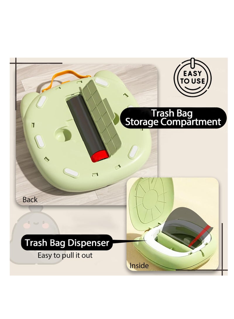 ZERIFAM Travel Potty Seat for Toddler, Foldable Car Potty for Toddler, Portable Toilet Seat for Kids, Portable Potty Seat for Toddler Travel, Camping and Outdoor Use, Outdoor Baby Emergency Toilet, Green - Image 2