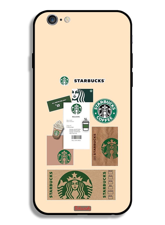 Tolwak Apple iPhone 6 Plus/6s Plus Protective Case Coffee Sticker - Image 2