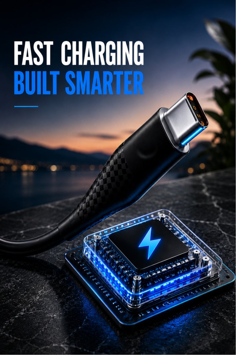 USB-C to C-Type PD Cable – Fast Charging, Durable Nylon Braiding, Safe Power Delivery, Reliable & Efficient for Daily Use - Image 2