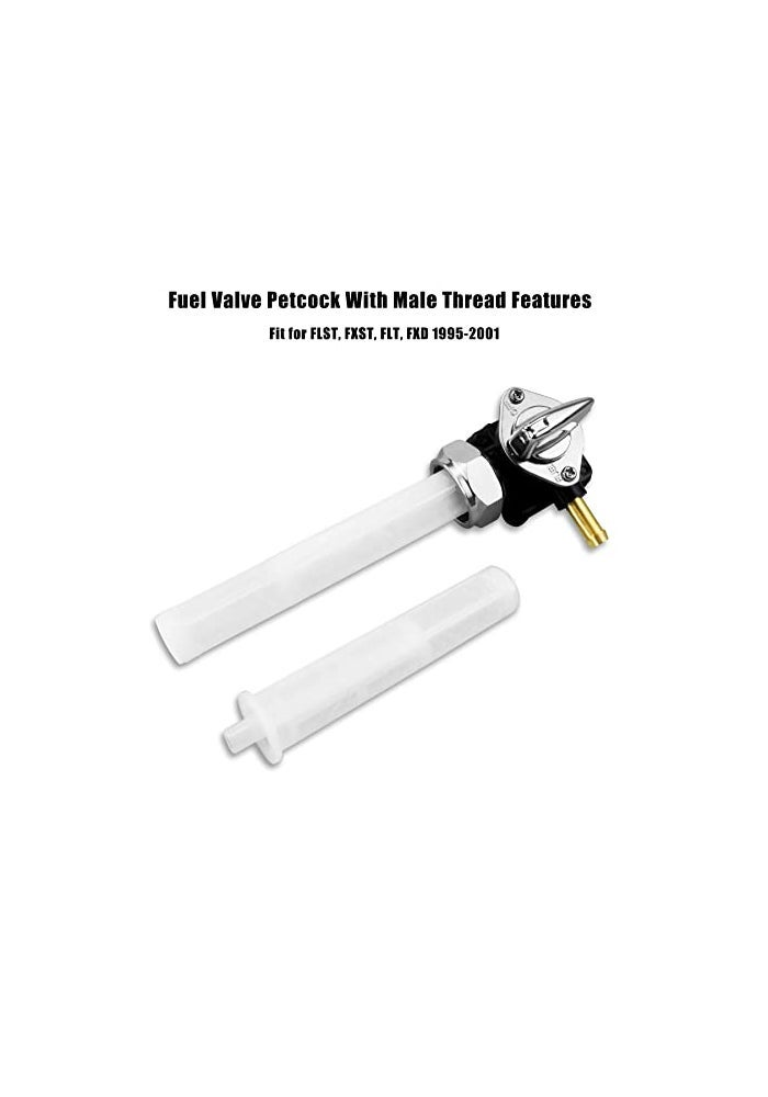 TADYAO Fuel Valve Petcock with Male Thread Fit for Harley FLST FXST FLT FXD 19952001 Replace 6133894D - Image 3