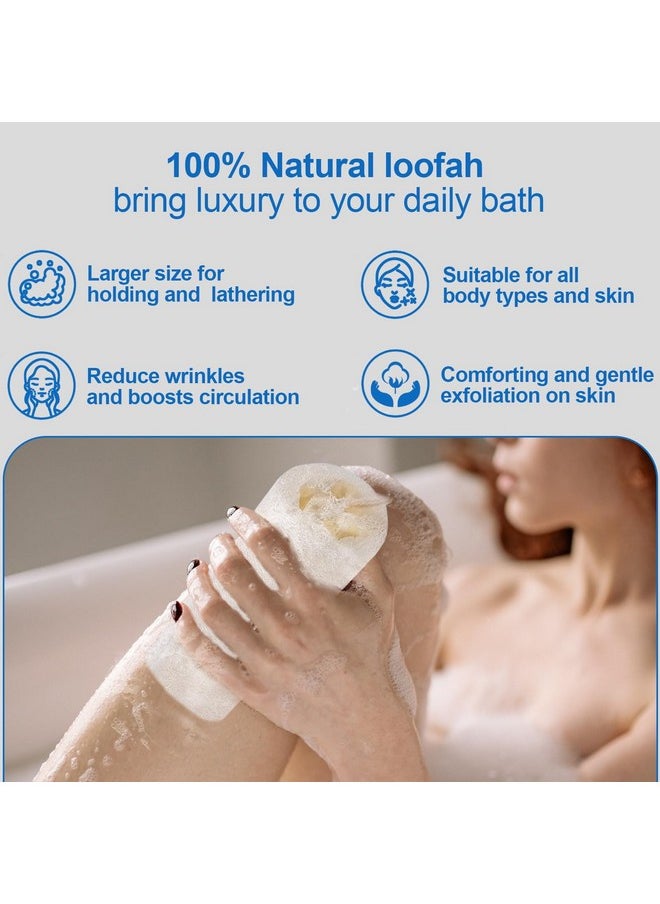 GigaGround - Organic Natural Loofah Sponge (2 Pack) Large 6“ Natural Loofah Exfoliating Body Scrubber Egyptian Loofa Eco Friendly 100% All Natural Luffa Cleaning For Deep Clean Skin Care Bath Spa Shower Men Women - Image 1