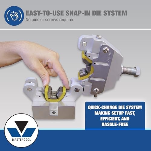 Mastercool 71550 Manual A/C Hose Crimper | Bench-Mount or Vise Use | No Pins or Screws | Crimps #6, #8, #10, #12 Hoses | Professional-Grade, Durable, and Reliable - Image 3