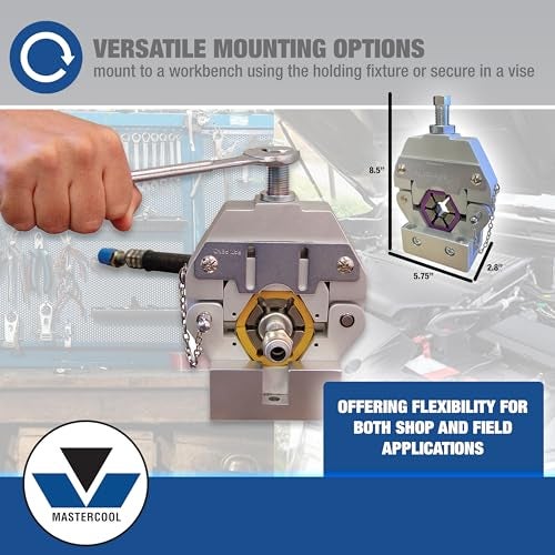 Mastercool 71550 Manual A/C Hose Crimper | Bench-Mount or Vise Use | No Pins or Screws | Crimps #6, #8, #10, #12 Hoses | Professional-Grade, Durable, and Reliable - Image 4