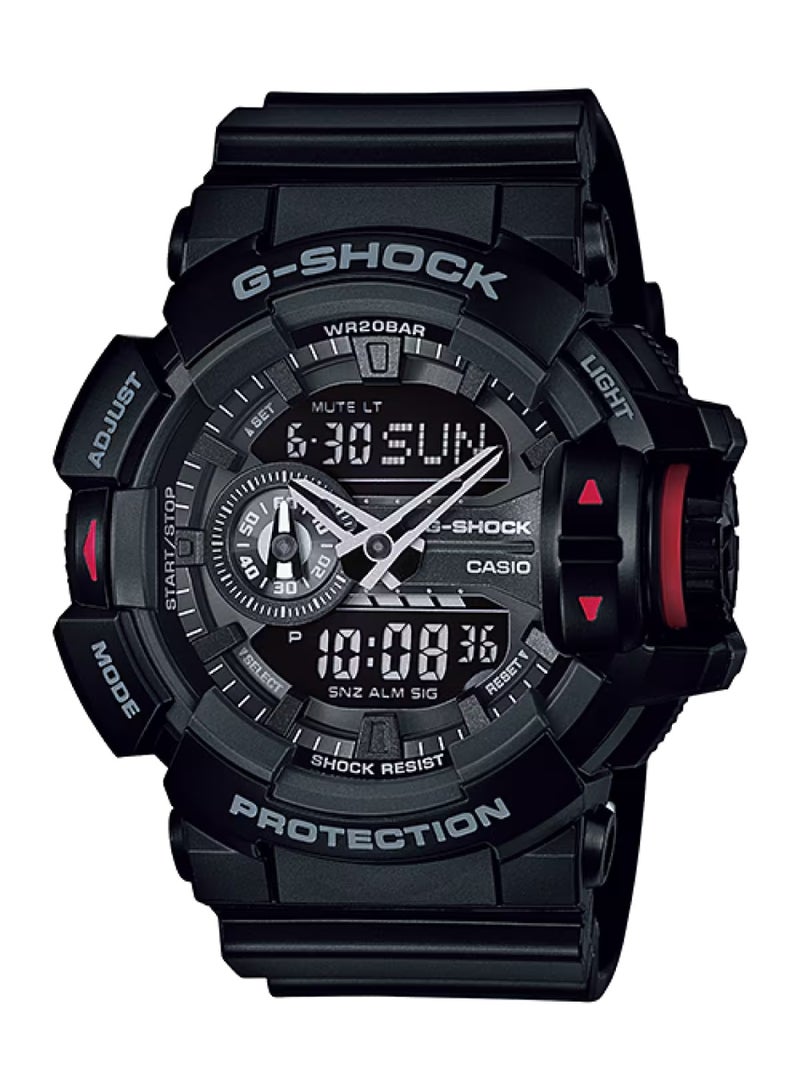 Casio G Shock Mens Quartz Sport Watch, Analog Digital and Resin GA-400-1BDR - Image 1