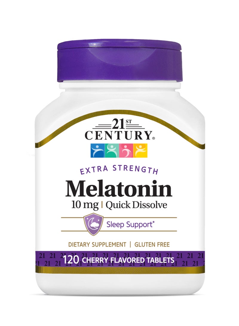 21st Century Extra Strength Melatonin 10 mg Quick Dissolve 120  Cherry Flavored Tablets