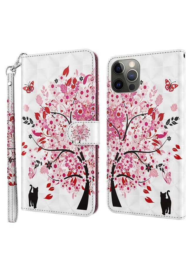 اس-توب جراب لهاتف iPhone 14 Pro Max بنمط رسم ثلاثي الأبعاد، جراب هاتف جلدي قابل للطي - Image 1