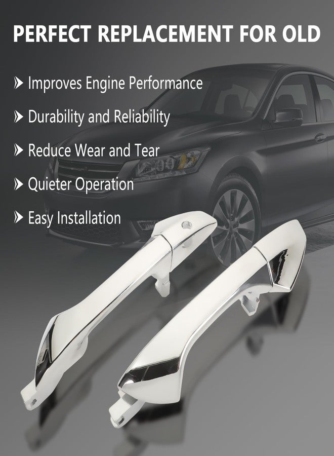 Gaogsiy 2PCS Chrome Front Exterior Door Handle fits Accord 2008-2012 Left Driver and Right Passenger Side Replaces 72181-TA5-A11, 72683-TA5-A11 with Keyhole + Pry Plate+Cover - Image 5