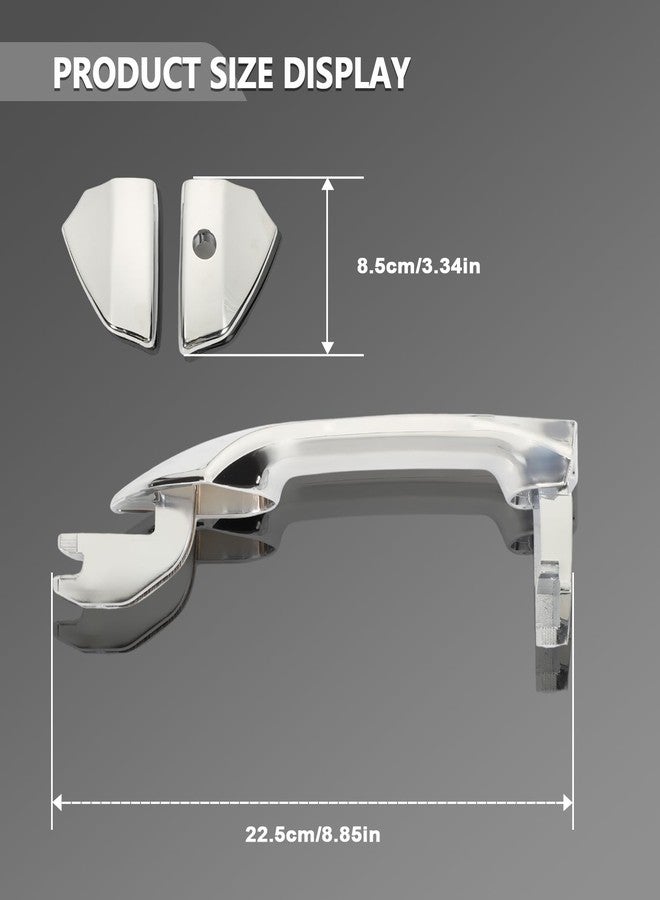 Gaogsiy 2PCS Chrome Front Exterior Door Handle fits Accord 2008-2012 Left Driver and Right Passenger Side Replaces 72181-TA5-A11, 72683-TA5-A11 with Keyhole + Pry Plate+Cover - Image 3