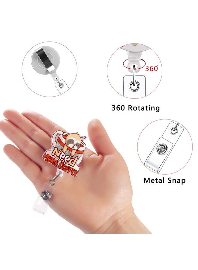 Tamhoo 10Pcs Funny Badge Reels Retractable Badge Holdersid Badge Holder Retractable Clipcute Badge Reel Retractable Lanyards For Id Badges Perfect For Men & Women Coworkers - Image 5