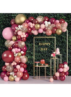 162Pcs Burgundy Pink Balloons Garland Arch Kit, Light Pink Gold White Balloons Confetti Latex Metallic Balloons For Birthday Baby Shower Wedding Party Decorations Supplies - pzsku/Z6F75CFB31A005A8D93FCZ/45/_/1734347406/11eba31d-d6fa-47e1-9be0-6a26c9301e99