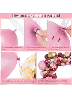 162Pcs Burgundy Pink Balloons Garland Arch Kit, Light Pink Gold White Balloons Confetti Latex Metallic Balloons For Birthday Baby Shower Wedding Party Decorations Supplies - pzsku/Z6F75CFB31A005A8D93FCZ/45/_/1734347408/f37a1ca8-8415-4d1b-a73c-2858241cff63