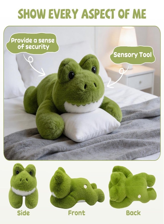 Gisqis Green Frog Stuffed Animal 17.7INCH 1.56IB Cute Weighted Frog Plush - Image 3