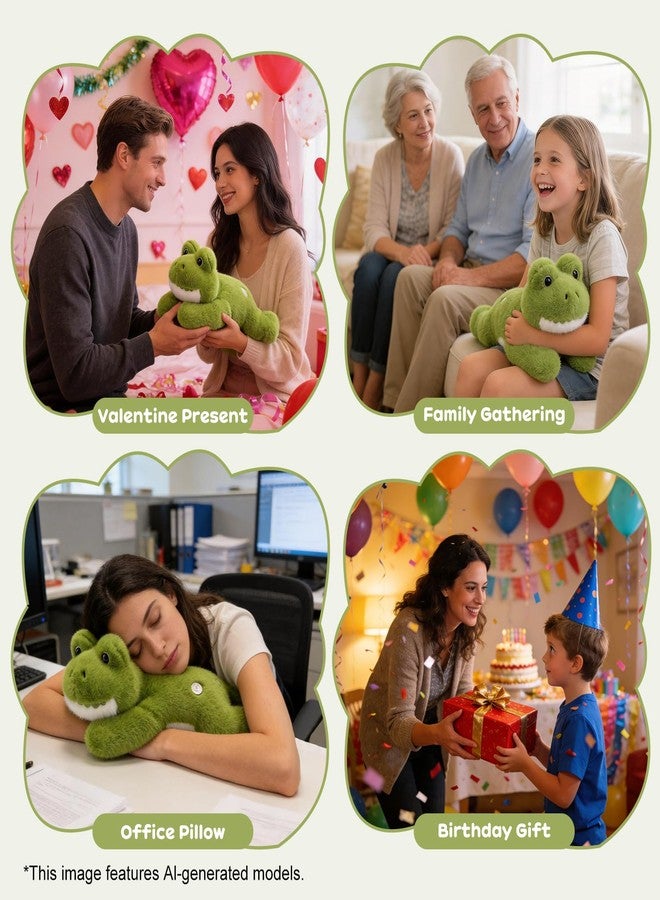 Gisqis Green Frog Stuffed Animal 17.7INCH 1.56IB Cute Weighted Frog Plush - Image 5