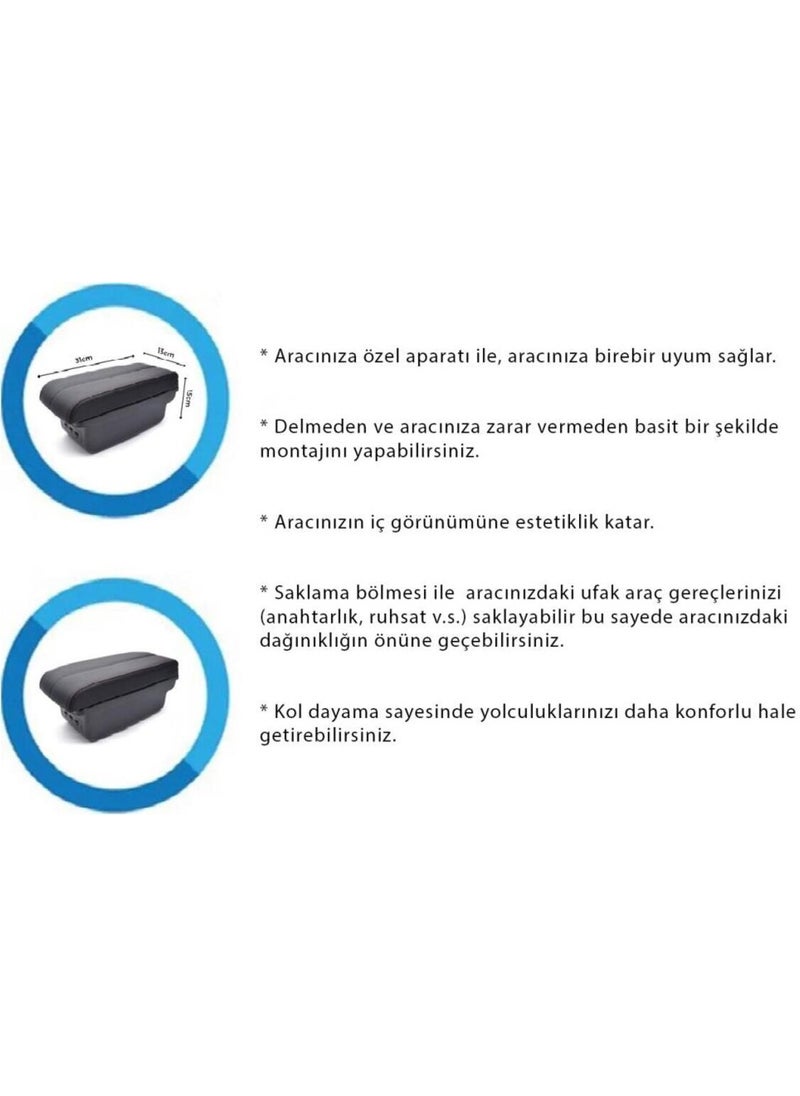 Point Marketing - Dacia Duster 2019-2023 No Drilling, No Screws, Armrest Armrest - Image 1