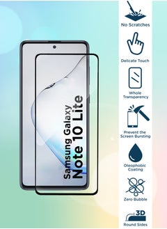 Generic Samsung Galaxy Note 10 Lite 9H Hardness HD Tempered Glass Screen Protector 99% Transparency with device's original screen clarity and brightness  - Image 2
