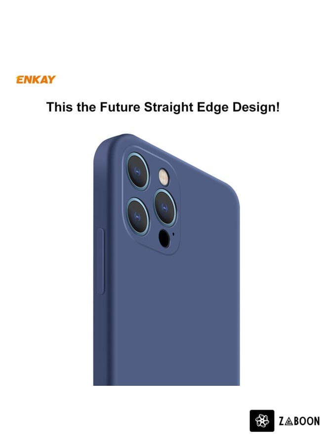 Green Tiger - For iPhone 12 Pro Hat-Prince ENKAY ENK-PC069 Liquid Silicone Straight Edge Shockproof Protective Case(Dark Green) - Image 1