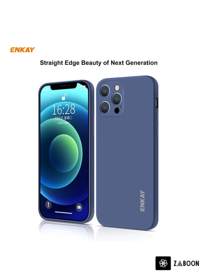 Green Tiger - For iPhone 12 Pro Hat-Prince ENKAY ENK-PC069 Liquid Silicone Straight Edge Shockproof Protective Case(Dark Green) - Image 1