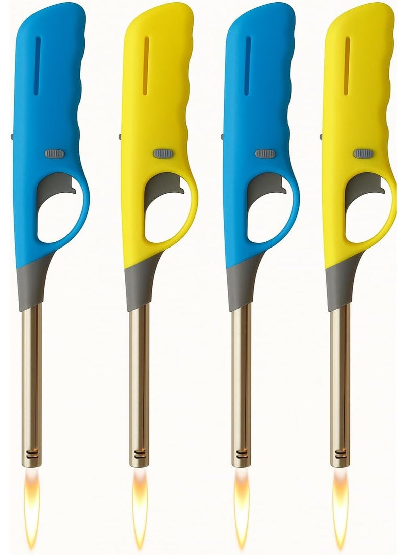 JIHAM Lighter 4-Pcs, Stainless Steel and Durable, Wind Resistant, Refillable Gas, Kitchen Lighter perfect for Kitchen, Candle, Grill, BBQ, Fireplace, Bakhoor and Charcoal - Image 3