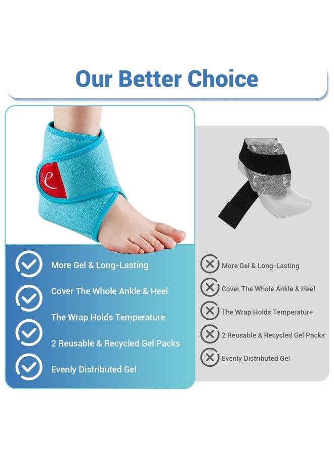 Comfytemp Comfytemp Ankle Ice Pack Wrap Brace for Swelling, Foot Pain Relief, 2 Gel Ice Packs for Injuries Reusable, FSA HSA Approved, Ice Bag Hot Cold Compression for Plantar Fasciitis, Men Women Surgery Gift - Image 5