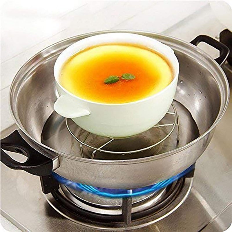IDEAL PRIME IDEAL PRIME Heavy Duty Stainless Steel Round Trivets 10 Pieces Rust Proof Steel Hotpot Stand Table Ring Cooker Steamer Kitchen Tool Pack of 10  - Image 4