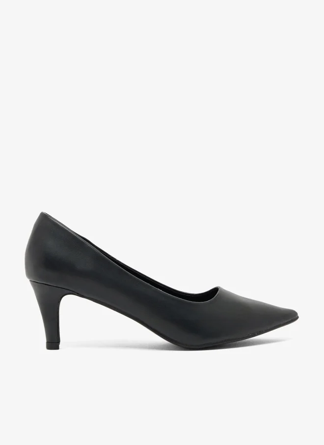 Spot-On Heeled Pointed Pump