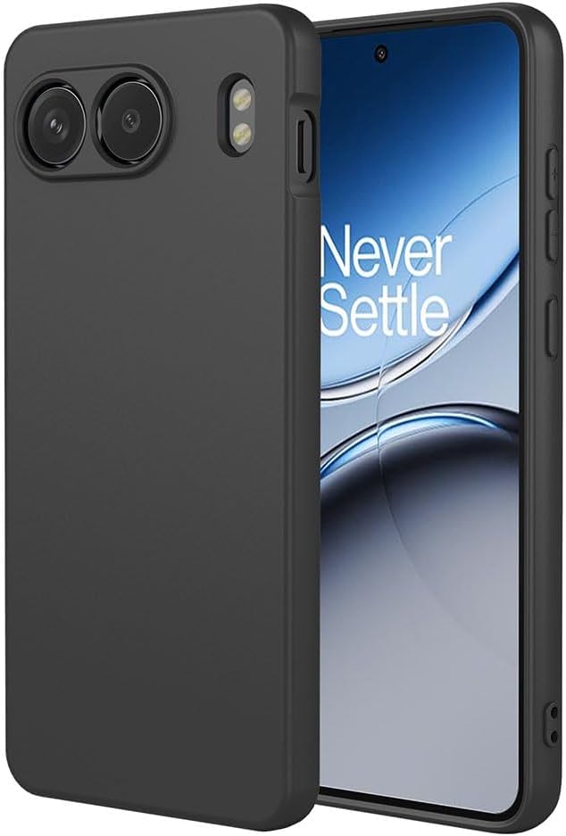 DIZORO Microfiber Candy Compatible for Oneplus Nord 4 5G Smooth Touch Cushion Liquid Soft Silicone Gel Rubber Phone Cases Non-Slip Full Body Protective Shockproof Back Cover - Black - Image 5