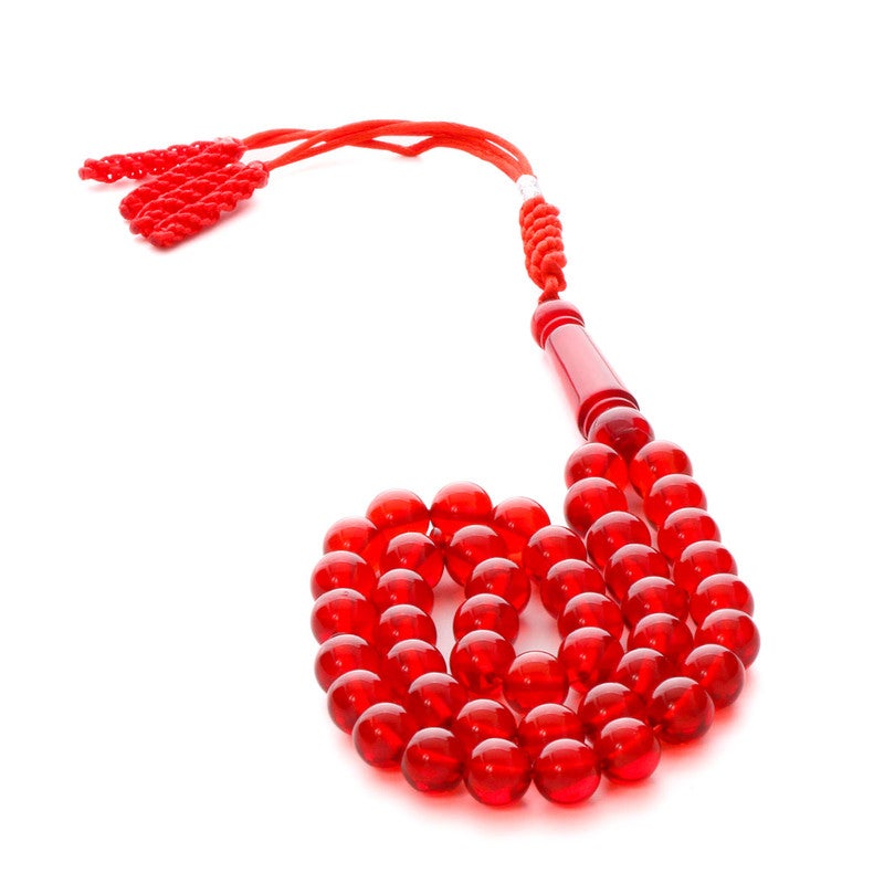 آر إس مسباح تراب الكهرمان البولندي لون أحمر كركوشة أحمر دائري - Image 3