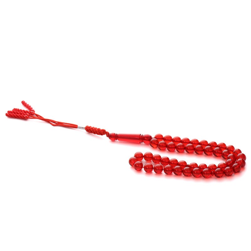 آر إس مسباح تراب الكهرمان البولندي لون أحمر كركوشة أحمر دائري - Image 1