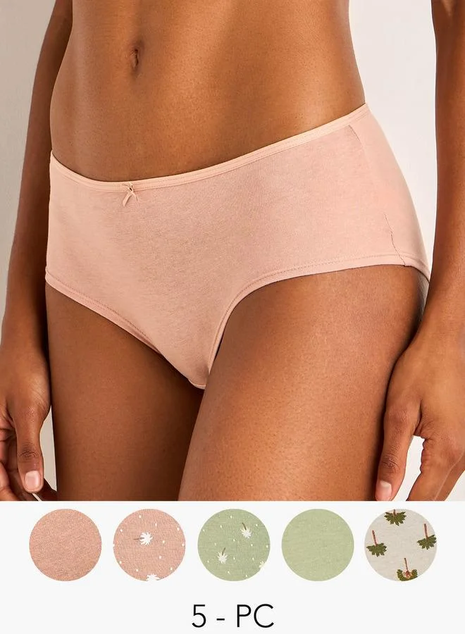 Splash FAV Set of 5 Intimates Briefs Bow Accent