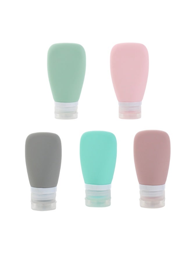 5PCS Travel Bottles for Toiletries Leak Proof Refillable Squeeze Containers 90ml for Shampoo,Conditioner,Lotion,Toiletries as travel storage bottles - Image 1