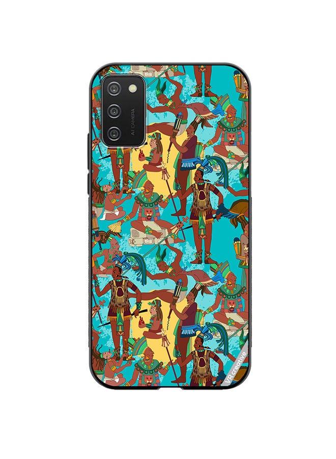 VR CREATIVE Protective Case Cover For Samsung Galaxy A03s Ancient Mayan Mural Design Multicolour - Image 1