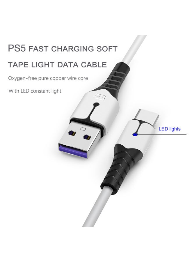 PS5 Two-in-one Charging Cable Xbox Series X Handle Charging Cable For NS Host Mobile Phone Data Cable-Product Color:Green Belt Packing  - Image 4
