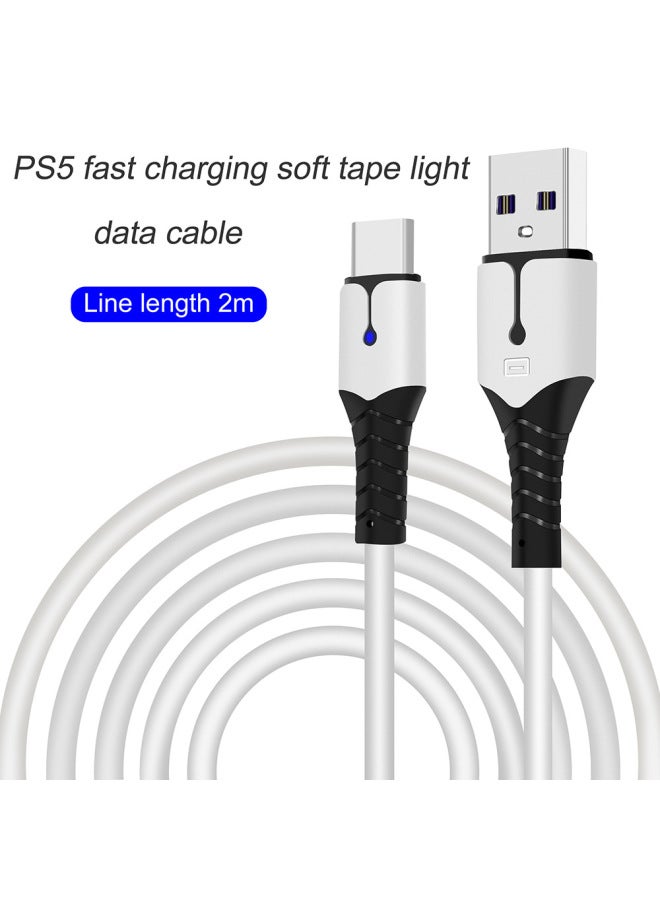 PS5 Two-in-one Charging Cable Xbox Series X Handle Charging Cable For NS Host Mobile Phone Data Cable-Product Color:Green Belt Packing  - Image 3