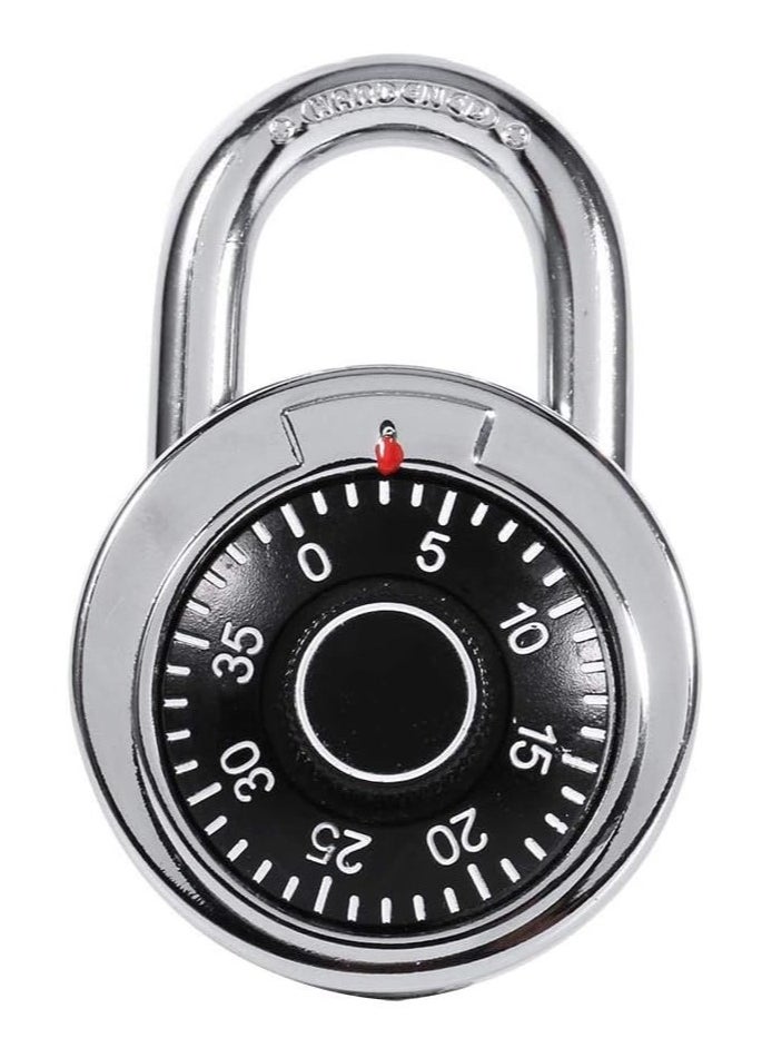 Generic Coded Lock, Rotary Padlock Combination Padlocks Rotary Padlock Digit Combination Locker Lock Safe Round Dial Number Luggage Suitcase Security  - Image 1
