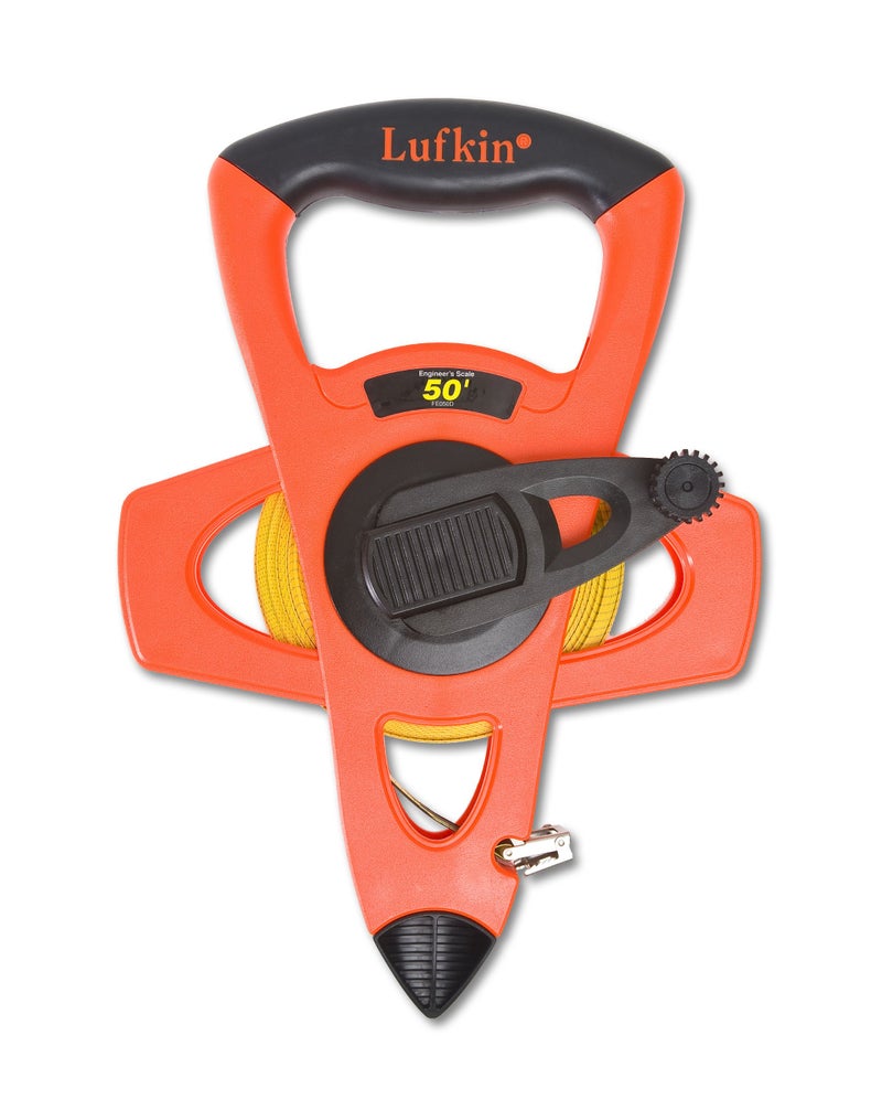 Lufkin Crescent Lufkin 12 x 50 HiViz Orange Engineers Fiberglass Tape Measure FE050D