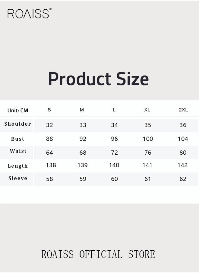 roaiss Women Embroidered Belted Shirt Dress Full Sleeved Slim Waist Belted Button Print Casual Muslim Long Dress Outfits Floral Print Mock Neck Long Sleeve Women Casual Long Dress  - Image 4
