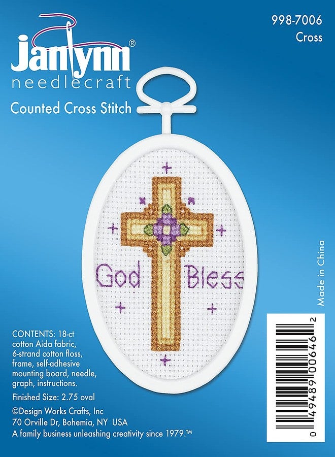 Janlynn Holy Cross Counted Cross Stitch Kit with Frame - Image 2