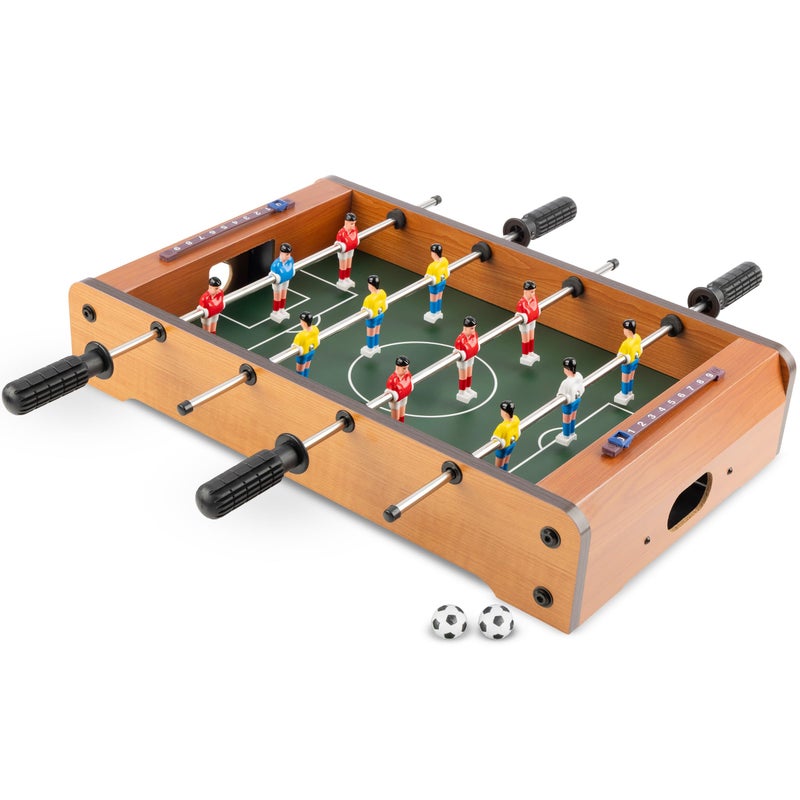 Hey! Play! Foosball Table - 20-Inch Mini Soccer/Football Table Game for Arcade, Game Room, and Mancave - Set Includes Two Balls and Score Keeper by Hey Play - Image 1