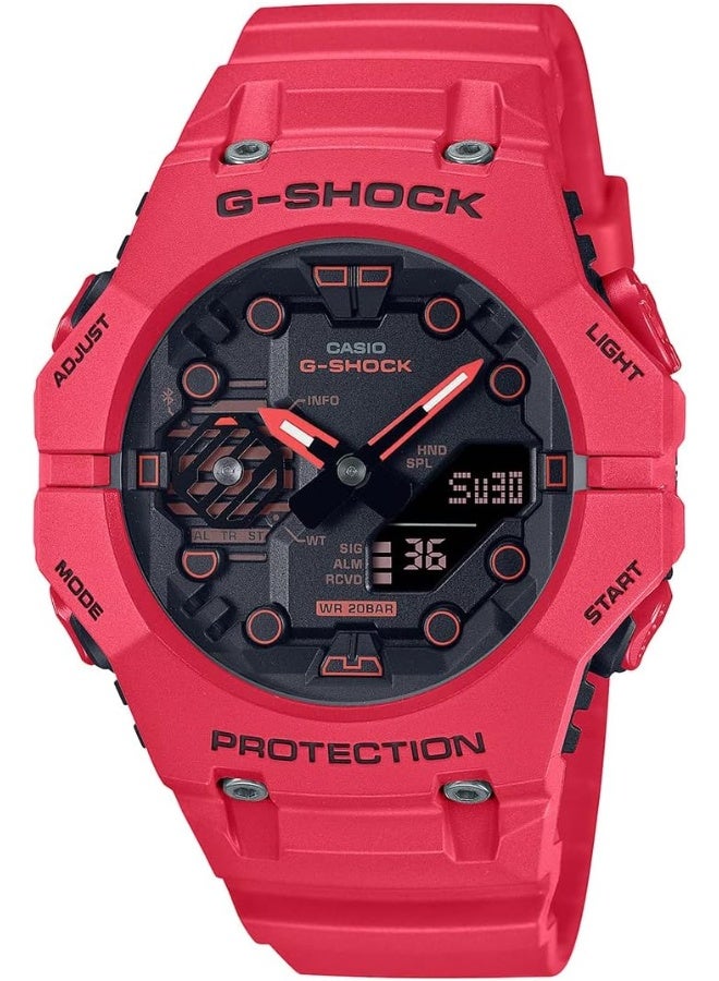 Casio G-Shock Watch - GA-B001-4ADR Black Dial, Red Band - Image 1