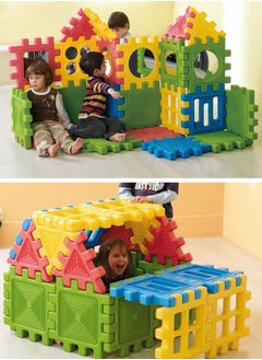 JSAITOYS 14-Piece Toddler Plastic Toy Tactile Play Tiles Building Block Set  - Image 5