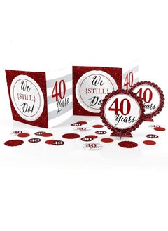 Big Dot of Happiness We Still Do 40Th Wedding Anniversary Party Centerpiece & Table Decoration Kit  - Image 3