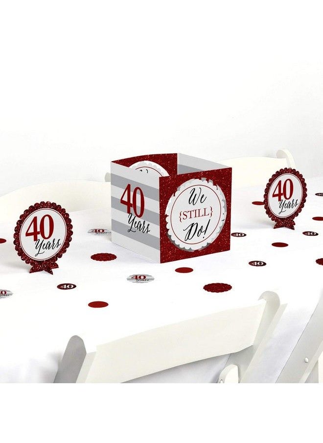 Big Dot of Happiness We Still Do 40Th Wedding Anniversary Party Centerpiece & Table Decoration Kit  - Image 2